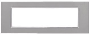 Placca vetro art 8007bl-3 7p silver