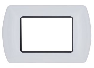 Placca metallo art 8803-01 3p bianco