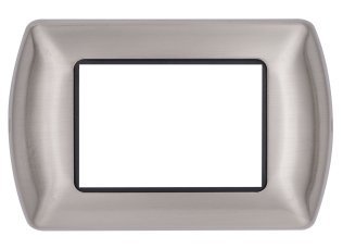 Placca metallo t1 8803-05 3p argento