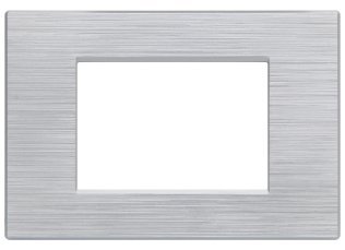 Placca tecnopol. spazz. m6003sl-9 gem 3p silver