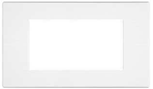 Placca tecnopol. spazz. m6004sl-1 gem 4p bianco