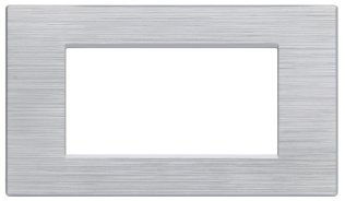 Placca tecnopol. spazz. m6004sl-9 gem 4p silver