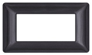 Placca tecnopol. t3 m8004-10 4p nero bistrÒ