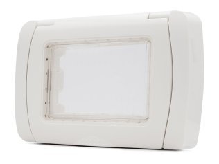 Placca idrobox ip55 gem s6003b 3p bianco