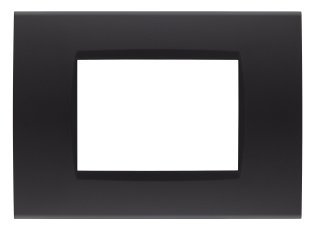 Placca soft-touch art-t1 3p 8003st-2 nero