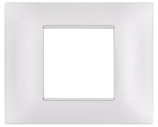 Placca tecnopol. gem 6002-01 2p bianco