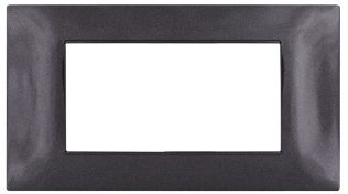 Placca tecnopol. t2 6004-02 4p nero