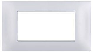 Placca tecnopol. gem 6004-09 4p silver