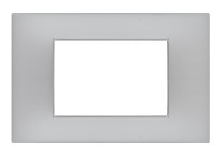 Placca soft-touch gem-t2 3p 6003st-3 silver