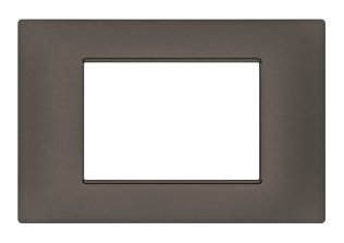 Placca soft-touch gem-t2 3p 6003st-4 testa di moro