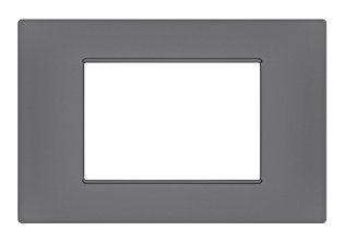 Placca soft-touch gem-t2 3p 6003st-8 grigio