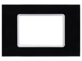 Placca vetro gem 6003bl-2 3p nero