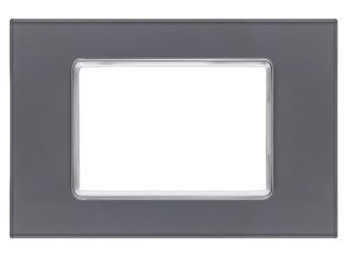 Placca vetro gem 6003bl-3 3p grigio