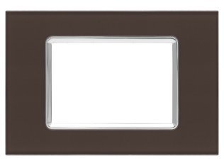 Placca vetro gem 6003bl-6 3p testa di moro