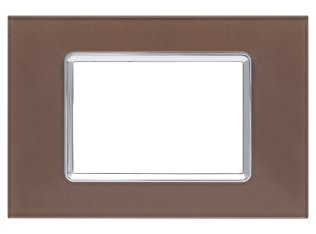 Placca vetro gem 6003bl-7 3p bronzo