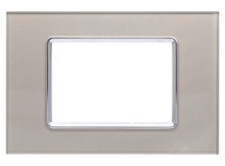 Placca vetro gem 6003bl-8 3p platino