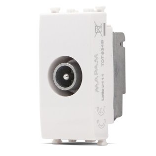 Presa tv passante gem 634b bianco