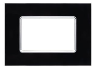 Placca vetro joy 5003bl-2 3p nero