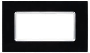 Placca vetro joy 5004bl-2 4p nero