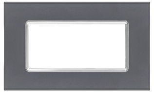 Placca vetro joy 5004bl-3 4p grigio