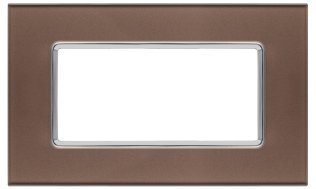 Placca vetro joy 5004bl-7 4p bronzo