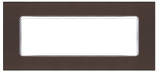 Placca vetro joy 5006bl-6 6p testa di moro