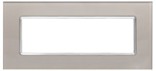 Placca vetro joy 5006bl-8 6p platino