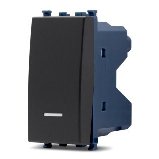 Pulsante unipolare spia sun-t5 965n nero