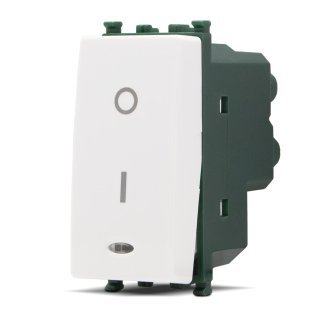 Interruttore bipolare spia (16a-250v) t2 662b bian