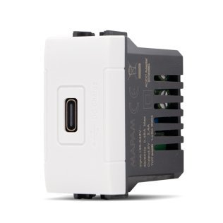 Presa usb c t1 bianca