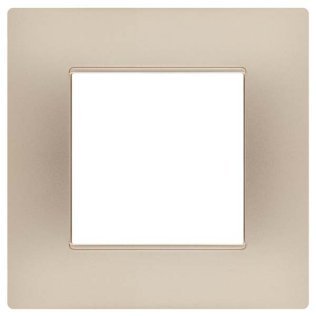 Placca soft-touch gem-t2 2p 6002st-5 champagne