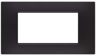 Placca soft-touch gem-t2 4p 6004st-2 nero