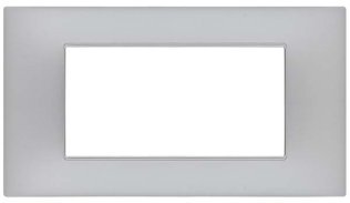 Placca soft-touch gem-t2 4p 6004st-3 silver