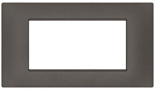 Placca soft-touch gem-t2 4p 6004st-4 testa di moro