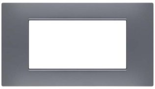 Placca soft-touch gem-t2 4p 6004st-8 grigio