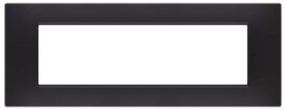 Placca soft-touch gem-t2 7p 6007st-2 nero