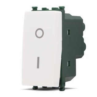 Interruttore bipolare 01 (16a-250v) gem 602b bianc