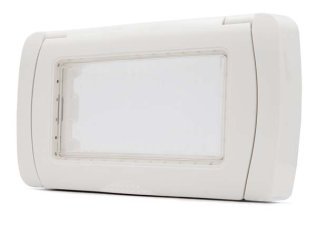 Placca idrobox ip55 t1 s8004b 4p bianco