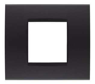 Placca soft-touch art-t1 2p 8002st-2 nero