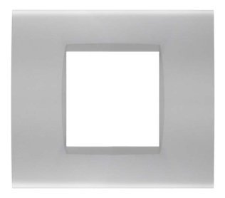 Placca soft-touch art-t1 2p 8002st-3 silver
