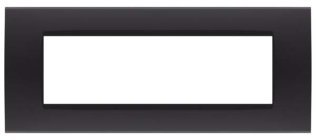Placca soft-touch art-t1 7p 8007st-2 nero