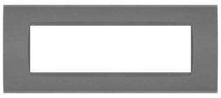 Placca soft-touch art-t1 7p 8007st-8 grigio