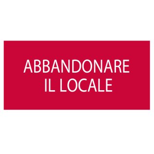 Dicitura 5965 abbandonare il locale