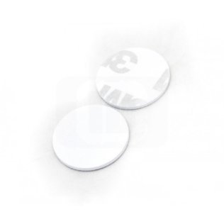 Tag adesivo tondo 2,5cm bianco