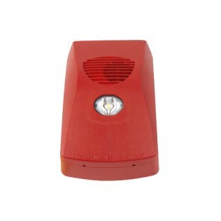 Avvisatore acustico vad a parete da esterno rosso