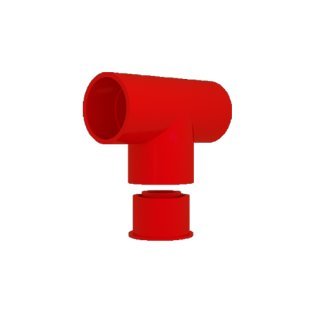 Racc.t per tubo capil.25mm rosso(multipli di 5)