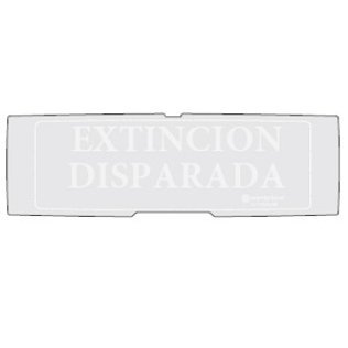 Pellicola in policarbonato con la scritta extinci
