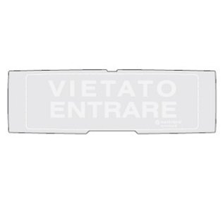 Pellicola in policarbonato con la scritta vietato