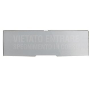 Pellicola in policarbonato con la scritta vietato
