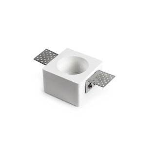 Faretto in gesso quadrato h 55mm 230v